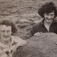 Alf Gleadell and John (Wacker) Whittle - Stanage 1974 (Derek Seddon Collection)
