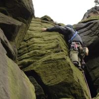 Joe On The Green Fur Of North Climb (Dave Dillon)