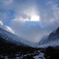 Ben Nevis looking up to the CIC hut (Emily Pitts)