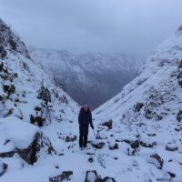 Steve on the walk in to Stob Corrie nam Beith (Andy Stratford)