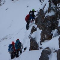 Four set out for NW Gully (Gareth Williams)