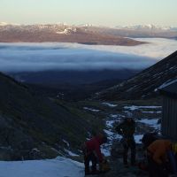Cloud inversion at CIC Hut (Jim Symon)