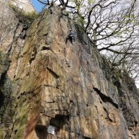 Gareth Williams on Mather Crack E2 5b, New Mills Toors (Andy Stratford)