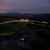 Lighting the jubilee beacon on Haytor (Sean Kelly)