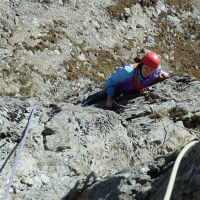 Yvonne on Flying Buttress (Dave Wylie)