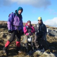 Jim, Fiona & John after topping out on Atlantic Slab (Dave Shotton)