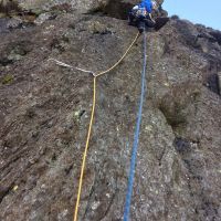 Duncan on Sunlight Crack (HS), Sunlight Crag (Levers Water). (Colin Maddison)