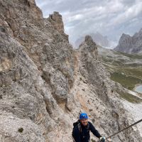 Mark Hughes on the ascent of De Luca Innerkofler (Harry Potts)