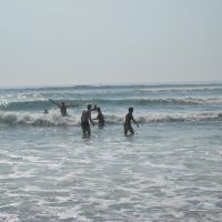 A quick dip at Sennen Beach (Roger Dyke)