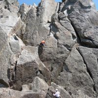 Dave Bish on Recess Slab Climb (Virginia Castick)