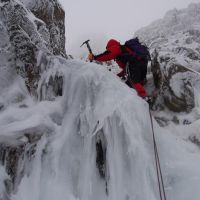 Dave Bish at Start of Tower Gully (Roger Daley)