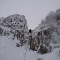 Dave Bish on Tower Gully (Roger Daley)