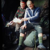 Bowden and Derek in Laddow Cave (Ken Beetham)