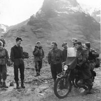 Cliff wood with wife 'Teddy' on bike (Derek Seddon)