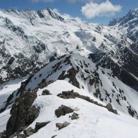From the summit of Mt. Ollivier, Mt. Cook in the background (Graham Harkness)