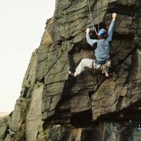 Dan climbing (Andrew Croughton)
