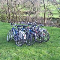 Bike pile at the campsite in Swaledale (Alan Wylie)