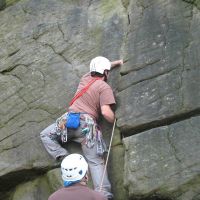 James starting 2nd pitch of Long Climb (Dave Wylie)