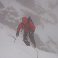 James topping out on Great Gully (Gareth Williams)