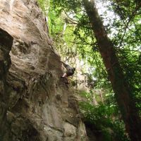 Andy climbing at Interlaken (Colin Maddison)