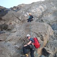 Andy & Steve on Via Ferrata section of normal route (PD) to Frundenhorn (Colin Maddison)