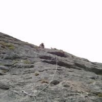 Andy & Steve on 6 pitch climb on good limestone at Hintisberg (Colin Maddison)