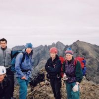 Trish, Dave L., Midge, Mark and Roger on the Cuillin (Dave Wylie)
