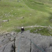 Dave Wylie on Crack 1, Tryfan Fach (Andy Stratford)