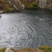 KMC swimmers in the quarry pool (Dave Wylie)