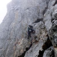 Dave on "Contestant" at Holyhead Mountain (Dave Wylie)
