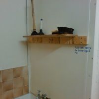 Handy new shelf and notice in gents! (Dave Shotton)