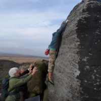 Damian close and personal with trig slab (Duncan Lee)