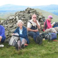 Lunch at summit of Caws (Roger Dyke)