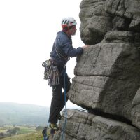 James on High Buttress Arete (Roger Dyke)