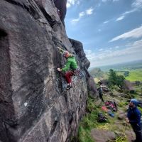 Stevie Graham on Technical slab HS 4a with Harry on belay duty (Andy Stratford)