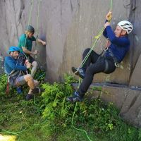 Jim and Liam demonstrating immaculate prussiking skills on our crevasse rescue course (Andy Stratford)
