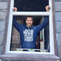 Steve Lopacki and the new porch window