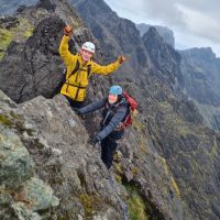 Lucie and Andy on Sgurr Dubh Mor
