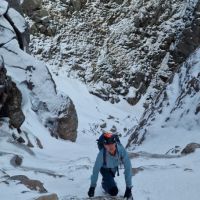 Paul on Black Spout Gully (Andy Lewtas)