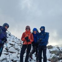 Jess, Emily, Steve & Jared on Derry Cairngorm