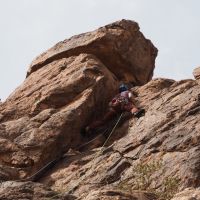 Final steepening of The Lion Tamer on fabulous juggy quartzite