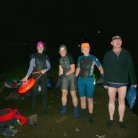 Nocturnal wild swimmers all kitted up (Dave Wylie)