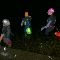 Entering the water in the dark (Dave Wylie)