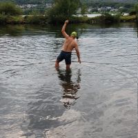 Jeremy shows us his moves in Llyn Padarn (Dave Shotton)