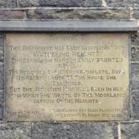 Explanatory stone plaque at Top Withens