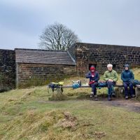 Lunch stop at Top Withens (Dave Shotton)