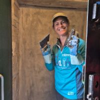 Nat on the inner porch makeover