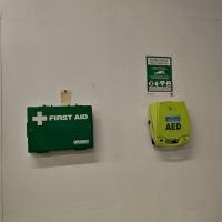 new Defib set up and First aid location