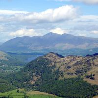 View over King's How to the Skiddaw Massif
